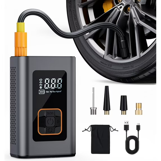 Revolutionary Compact Digital Tire Inflator - Effortless Portable Electric Air Pump for Cars, Bicycles, and More