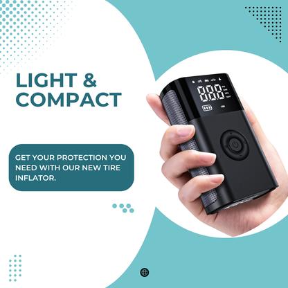 Revolutionary Compact Digital Tire Inflator - Effortless Portable Electric Air Pump for Cars, Bicycles, and More