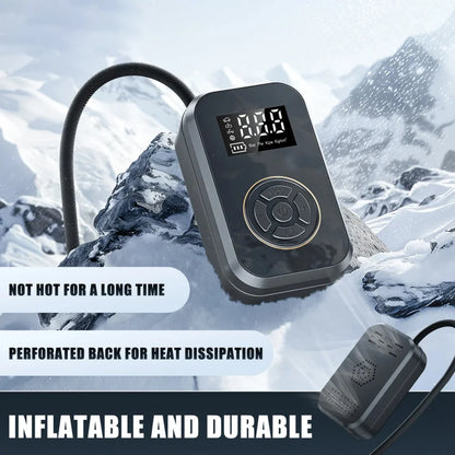 Compact Digital Tire Inflator - Portable Electric Air Pump for Cars and Bicycles
