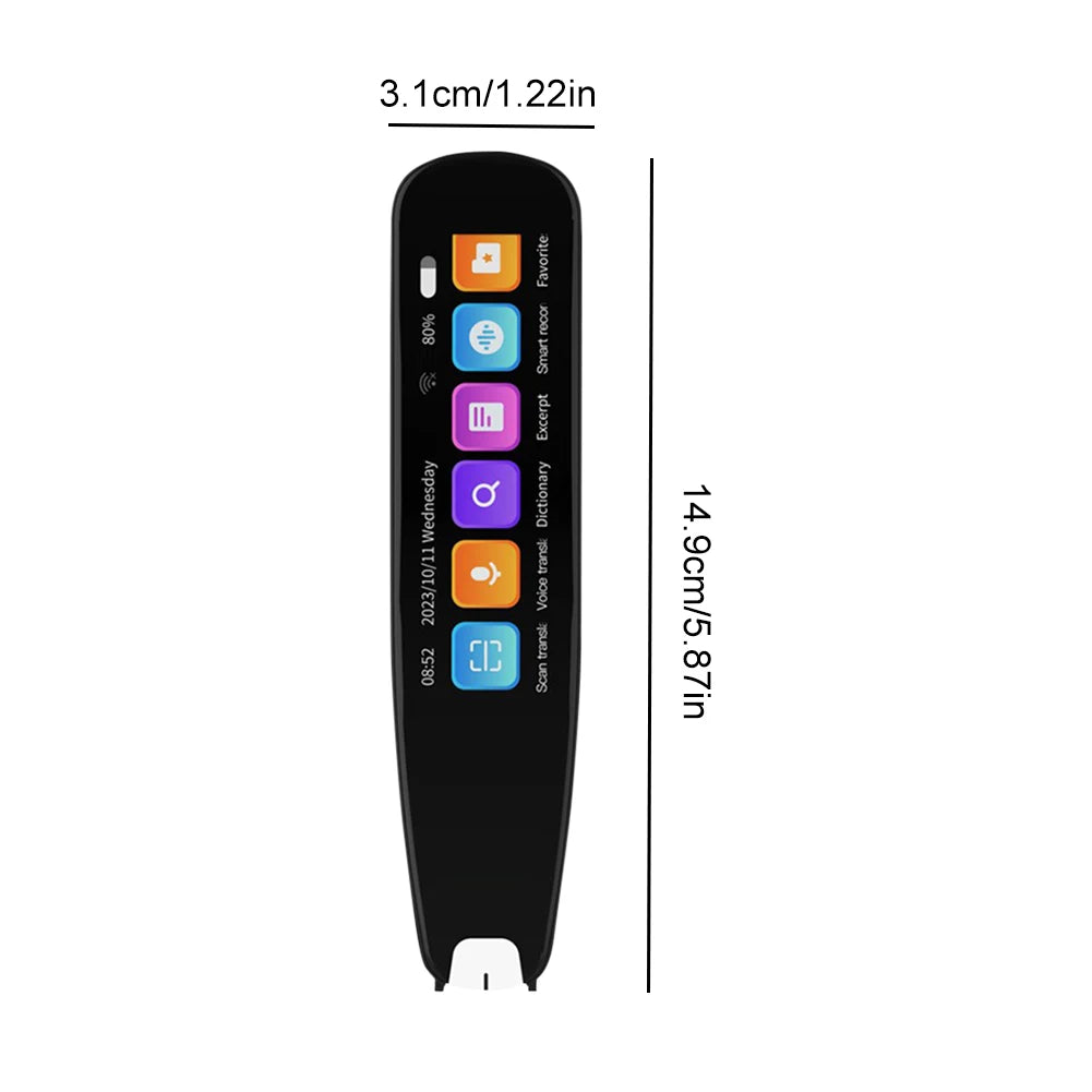 S6 Pro Smart Voice Translator Pen - Effortlessly Communicate in 134 Languages with Multifunctional Scan Reader for Home and Office